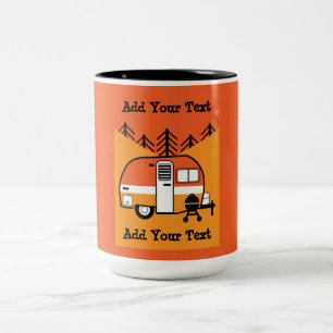 Queen of the Camper - Funny Camping RV Two-Tone Coffee Mug