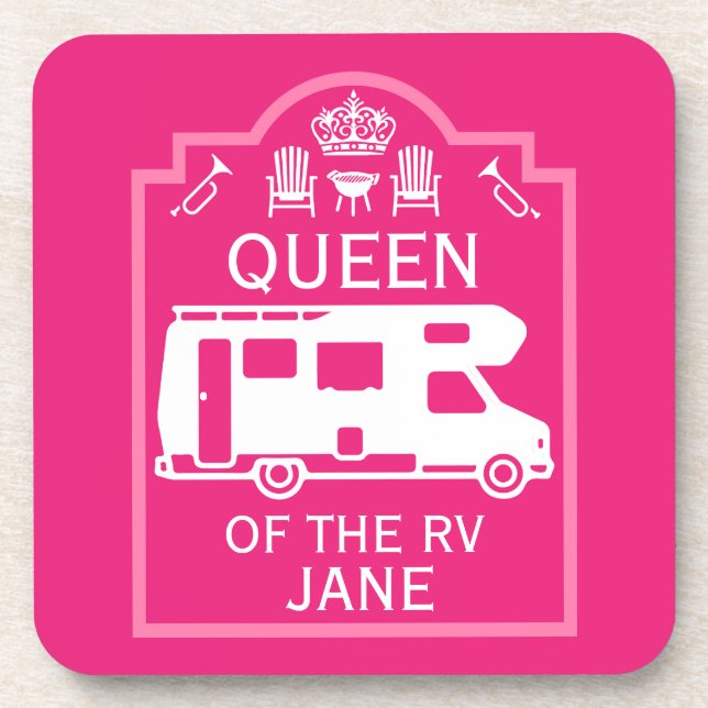 Queen Of The Camper RV Coaster (Front)