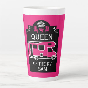 Queen Of The Camper RV Latte Mug