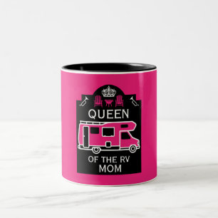 Queen Of The Camper RV Two-Tone Coffee Mug