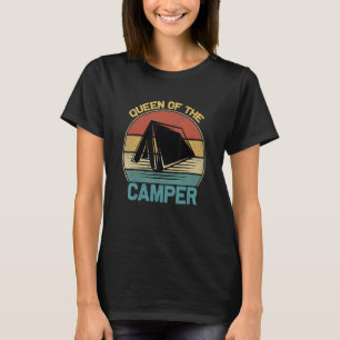 Queen Of The Camper Vintage Women Camper Camping T T-Shirt