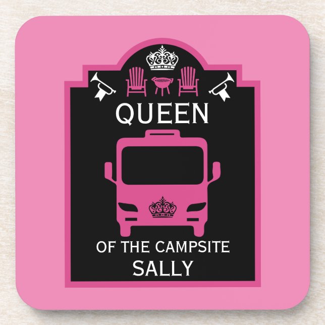 Queen Of The Campsite Coaster (Front)