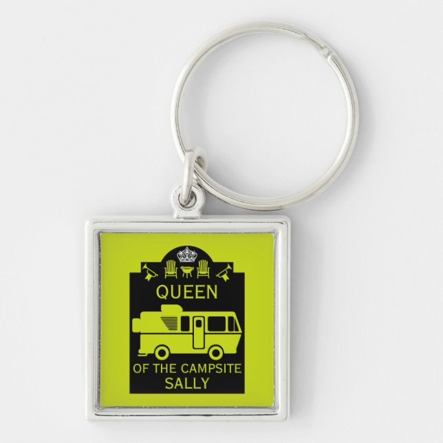 Queen Of The Campsite Key Ring (Front)