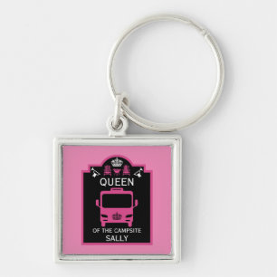 Queen Of The Campsite Key Ring