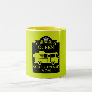 Queen Of The Campsite Two-Tone Coffee Mug
