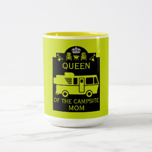 Queen Of The Campsite Two-Tone Coffee Mug