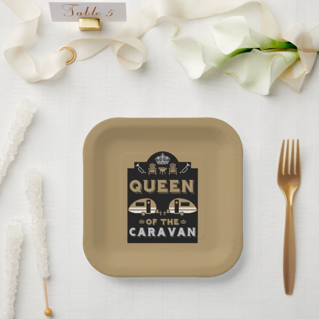 Queen of the Caravan Paper Plate (Wedding)