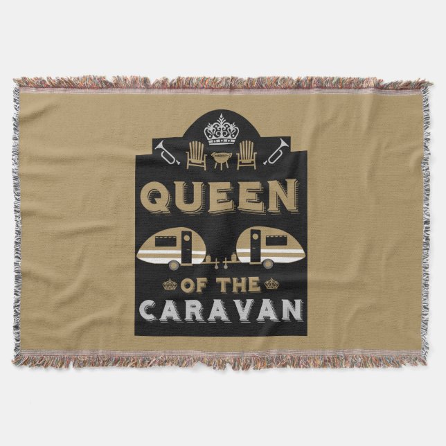 Queen of the Caravan Throw Blanket (Front)