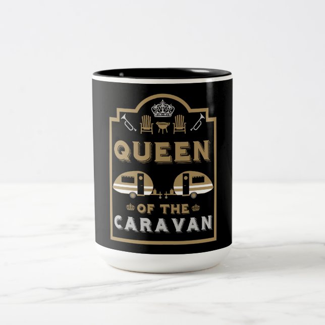 Queen of the Caravan Two-Tone Coffee Mug (Center)