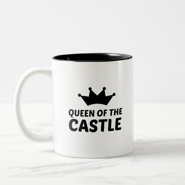 QUEEN OF THE CASTLE Two-Tone COFFEE MUG (Left)