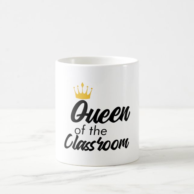 Queen Of The Classroom Cool Back To School Quote Coffee Mug (Center)