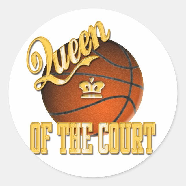 Queen of The Court Classic Round Sticker (Front)
