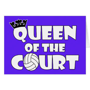 Queen of the Court Girls' Volleyball Greeting Card