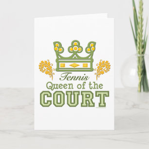 Queen Of The Court Tennis Greeting Card