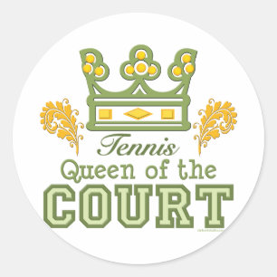 Queen of the Court Tennis Stickers