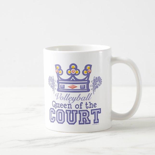 Queen of the Court Volleyball Mug (Right)