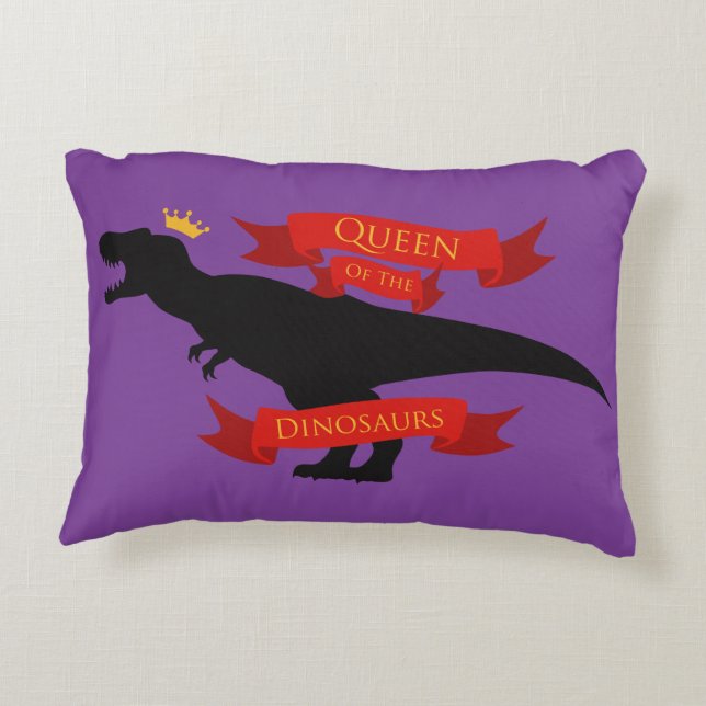 Queen of the Dinosaurs Decorative Cushion (Back)