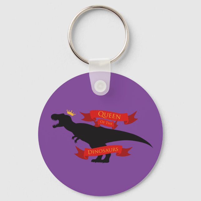 Queen of the Dinosaurs Key Ring (Front)