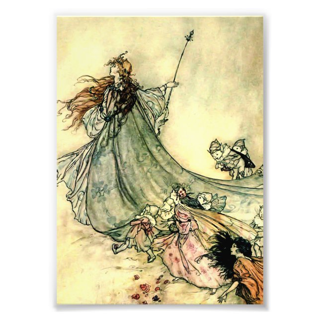 “Queen of the Fairies” by Arthur Rackham Photo Print (Front)
