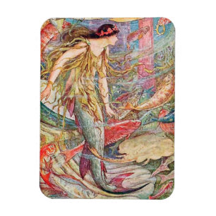 Queen of the Fishes - Orange Fairy Book Magnet