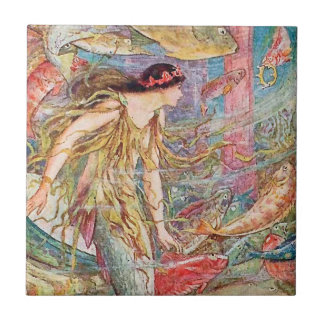 Queen of the Fishes - Orange Fairy Book Tile