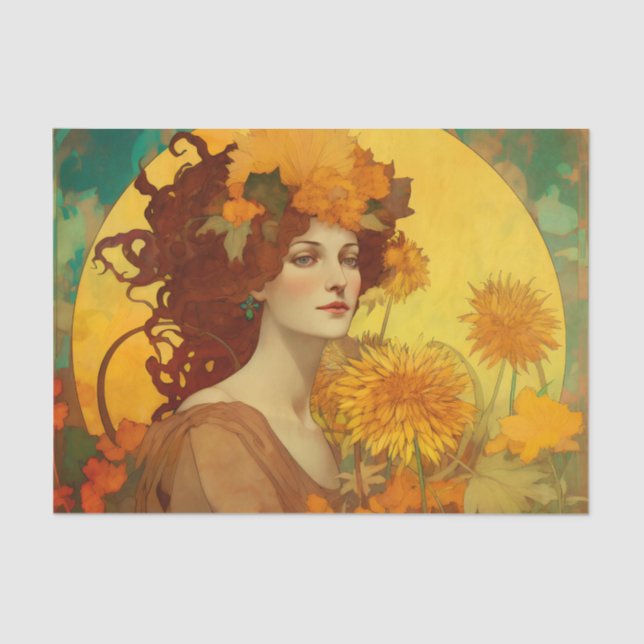 QUEEN OF THE FLOWERS decoupage paper (Front)