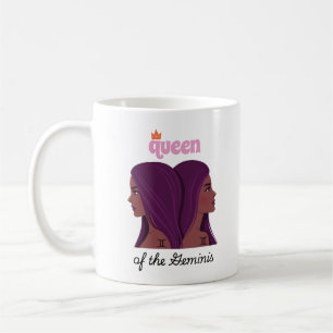 Queen of the Geminis (Brown Skin) Coffee Mug