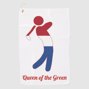 Queen of the Green   Dutch Flag Golf Player Towel