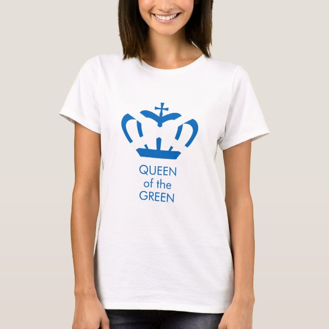 Queen of the Green | Flag of Scotland Crown Golf T-Shirt (Front)