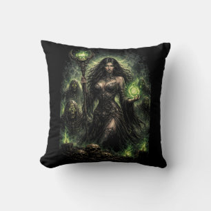 Queen of the Green Flame Cushion
