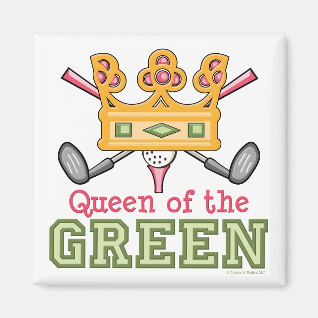 Queen of the Green Golf Magnet (Front)