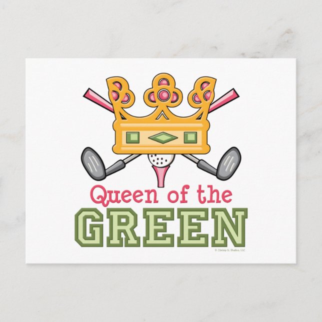 Queen of the Green Golf Postcard (Front)