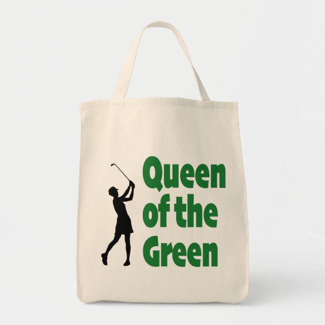 Queen of the Green golf Tote Bag (Front)