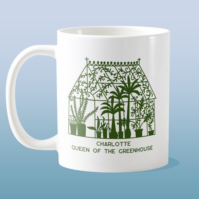 Queen of the Greenhouse Personalised Gardening Coffee Mug (Creator Uploaded)