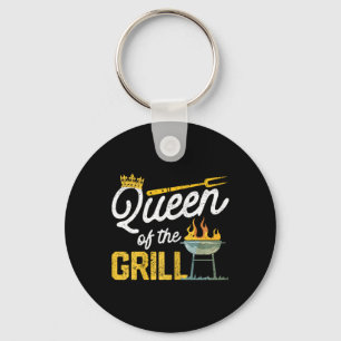 Queen Of The Grill Funny Smoked Meat Bbq Smoker Gr Key Ring