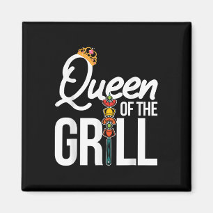 Queen Of The Grill Funny Smoking Meat Bbq Women Ba Magnet