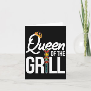 Queen Of The Grill Funny Smoking Meat Bbq Women By Card