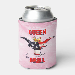 Queen of the Grill - Longhorn Cow Can Cooler