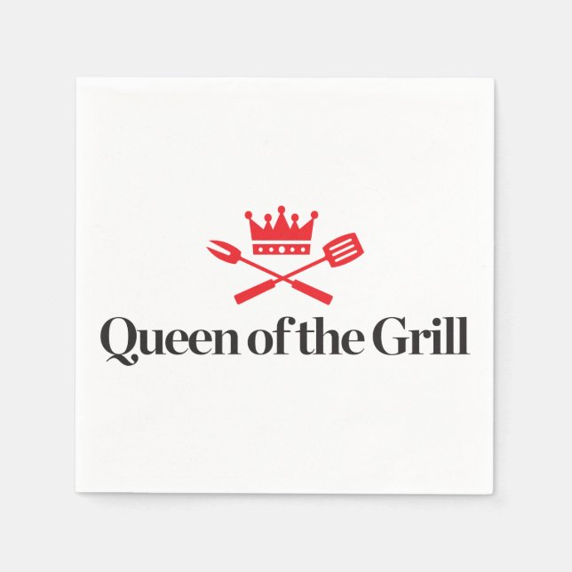 Queen of the Grill Napkin (Front)