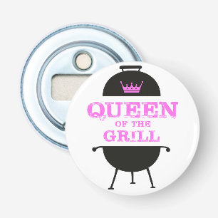 Queen Of The Grill, Pink Crown Pink Bottle Opener