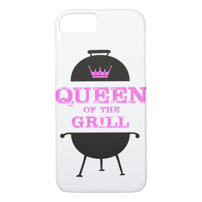 Queen Of The Grill, Pink Crown Pink Case-Mate iPhone Case (Back)