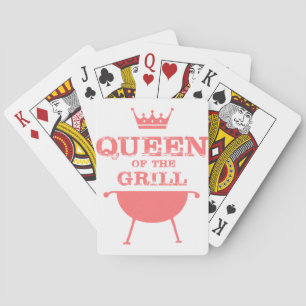 Queen Of The Grill, Pink Playing Cards