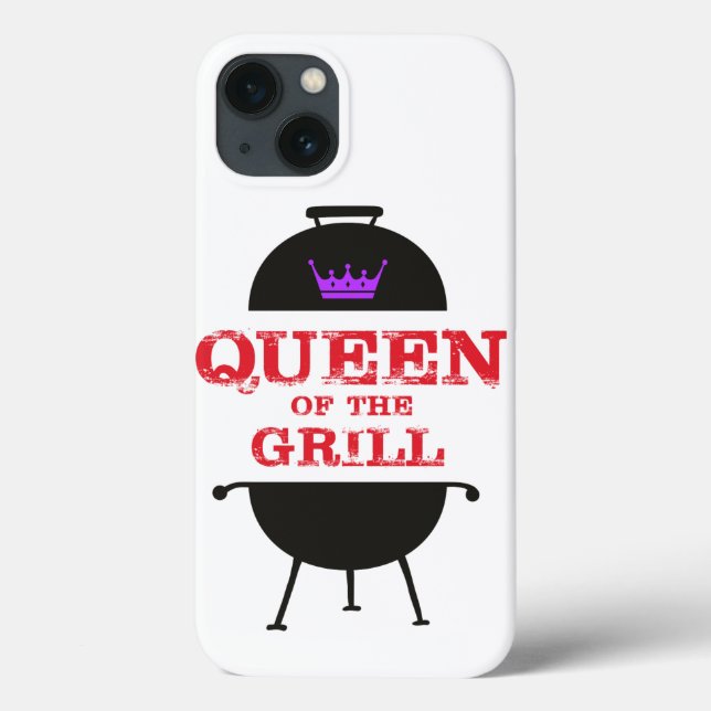Queen Of The Grill, Purple Crown Red Case-Mate iPhone Case (Back)