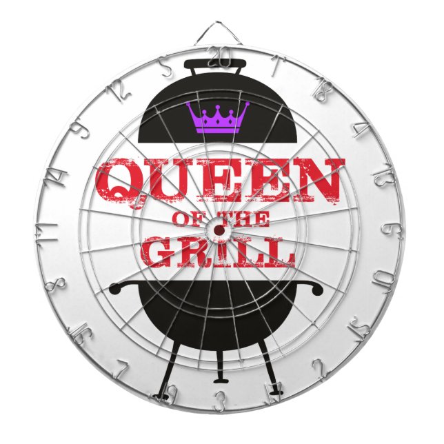 Queen Of The Grill, Purple Crown Red Dartboard (Front)