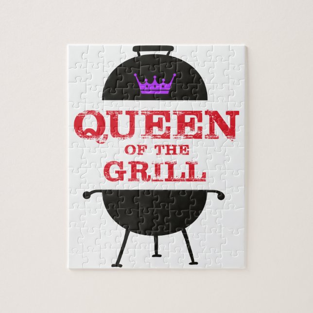 Queen Of The Grill, Purple Crown Red Jigsaw Puzzle (Vertical)