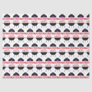 Queen Of The Grill, Purple Crown Red Tissue Paper