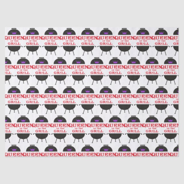Queen Of The Grill, Purple Crown Red Tissue Paper (Front)