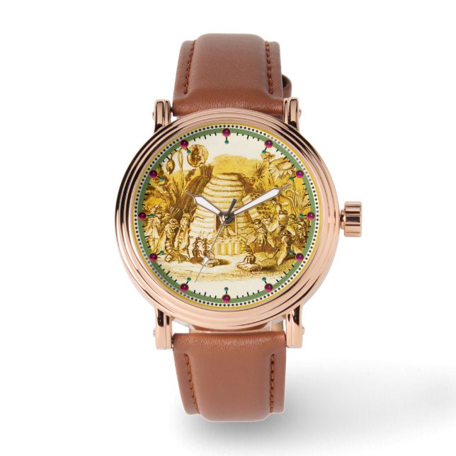 QUEEN OF THE HONEY BEES  IN SKEP / BEEKEEPER WATCH (Front)