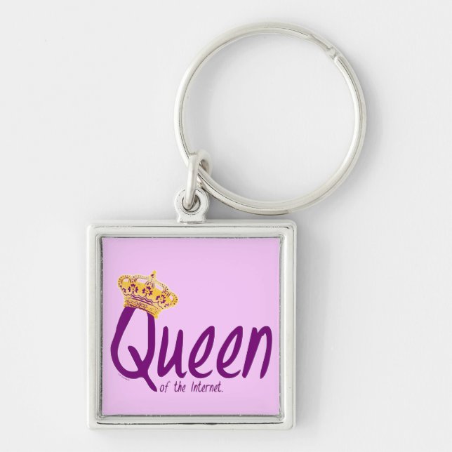 Queen of the Internet Key Ring (Front)