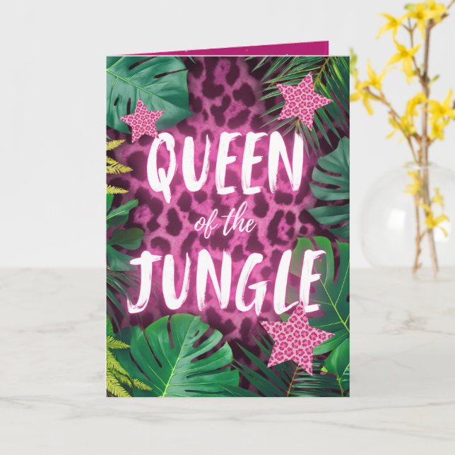 Queen of the Jungle Card (Yellow Flower)